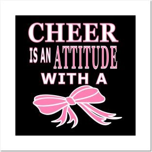 Cheer Is An Attitude with a Bow Posters and Art